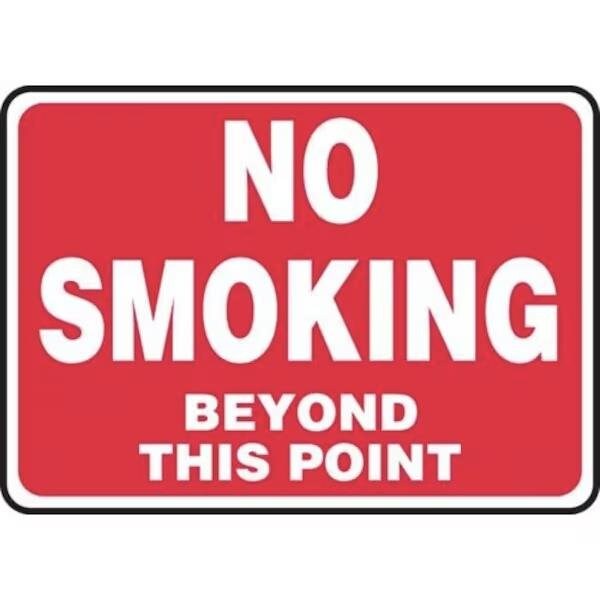Accuform SAFETY SIGN NO SMOKING BEYOND THIS MSMG511VS MSMG511VS - main